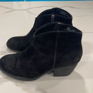 Born Black Suede Short Boots.